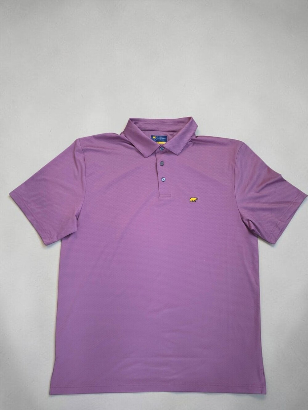 Jack Nicklaus Golf Polo Shirt Large Purple Performance Stretch Moisture Wicking